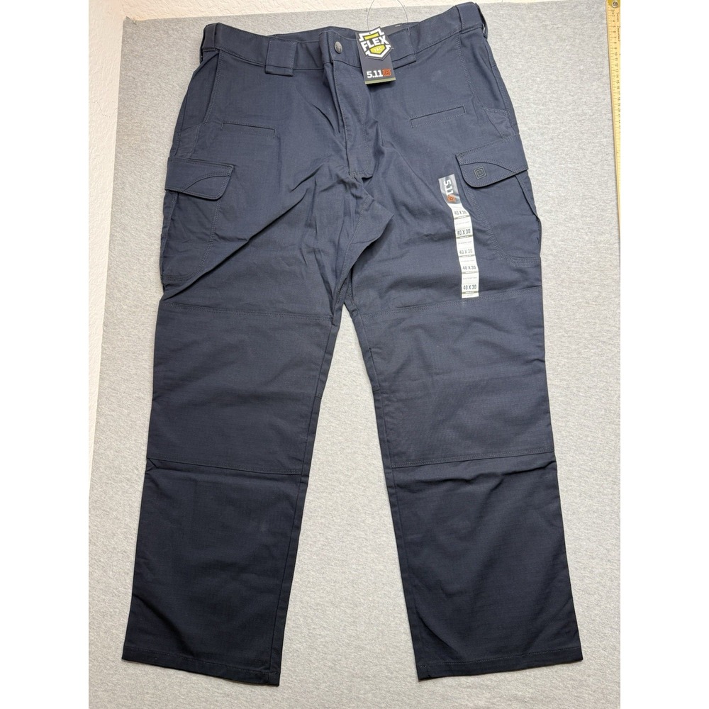 5.11 Tactical Men's Navy Blue Cargo Pants 40x30 Utility Workwear Outdoor Stryke